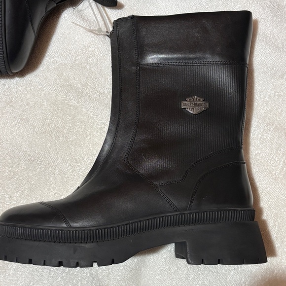 Harley-Davidson Women's carney front zip Black Boots - Picture 2 of 14